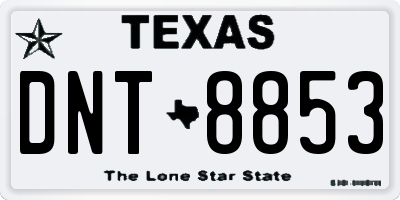TX license plate DNT8853