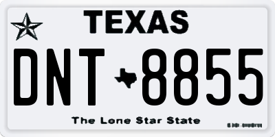 TX license plate DNT8855