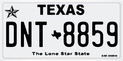 TX license plate DNT8859