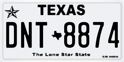 TX license plate DNT8874