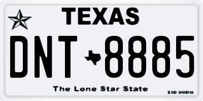 TX license plate DNT8885