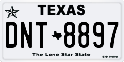 TX license plate DNT8897