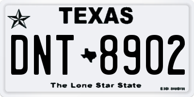 TX license plate DNT8902