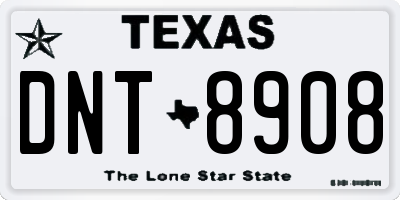 TX license plate DNT8908