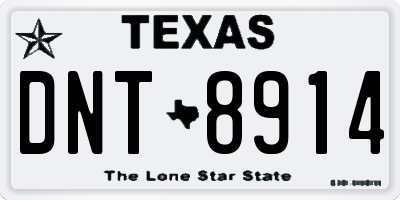 TX license plate DNT8914