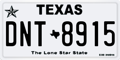 TX license plate DNT8915