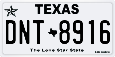 TX license plate DNT8916