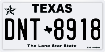 TX license plate DNT8918