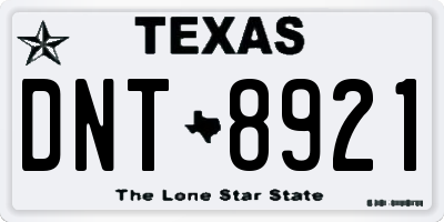 TX license plate DNT8921