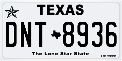 TX license plate DNT8936
