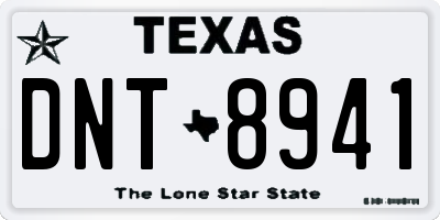 TX license plate DNT8941