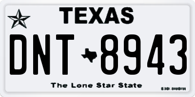 TX license plate DNT8943