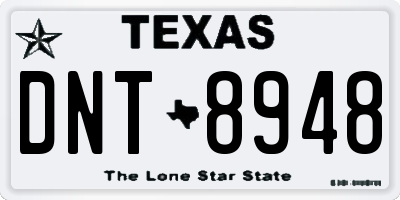 TX license plate DNT8948
