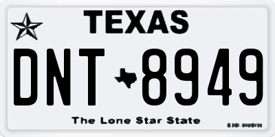 TX license plate DNT8949