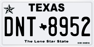 TX license plate DNT8952