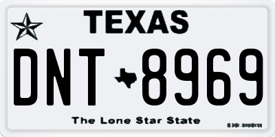 TX license plate DNT8969
