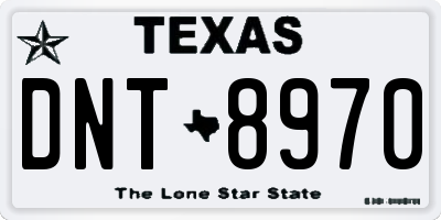 TX license plate DNT8970