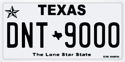 TX license plate DNT9000