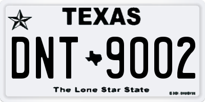 TX license plate DNT9002