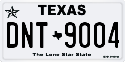 TX license plate DNT9004