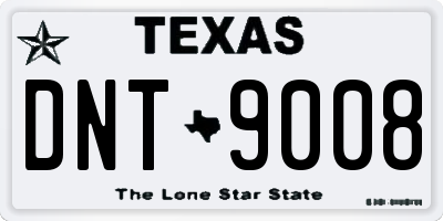 TX license plate DNT9008