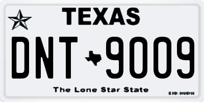 TX license plate DNT9009