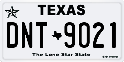 TX license plate DNT9021