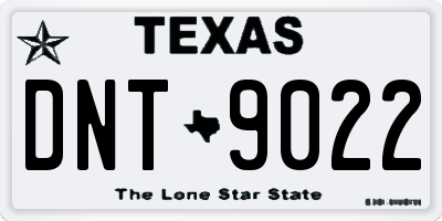 TX license plate DNT9022