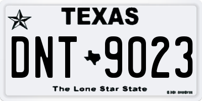 TX license plate DNT9023