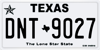 TX license plate DNT9027