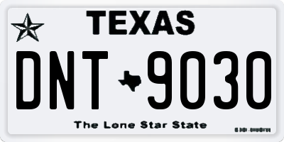 TX license plate DNT9030