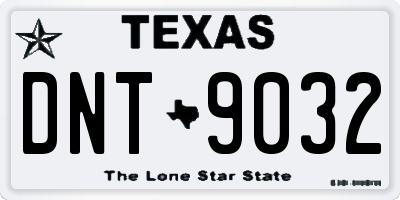 TX license plate DNT9032