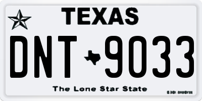 TX license plate DNT9033