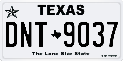 TX license plate DNT9037