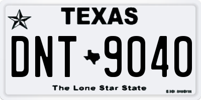TX license plate DNT9040