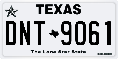 TX license plate DNT9061