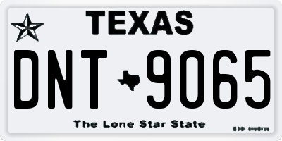 TX license plate DNT9065