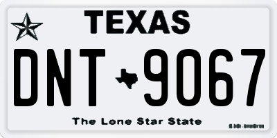TX license plate DNT9067