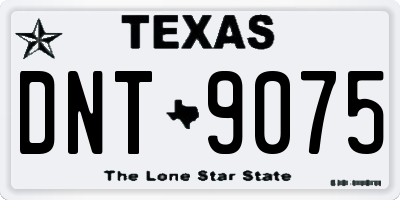TX license plate DNT9075