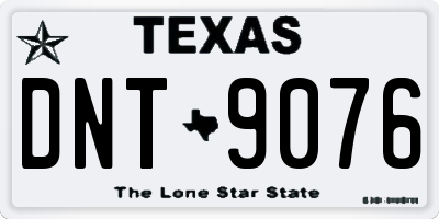 TX license plate DNT9076
