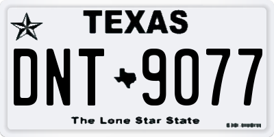 TX license plate DNT9077