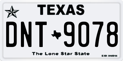 TX license plate DNT9078