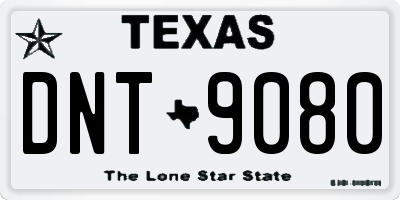 TX license plate DNT9080