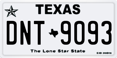 TX license plate DNT9093