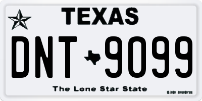 TX license plate DNT9099