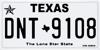 TX license plate DNT9108