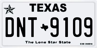 TX license plate DNT9109