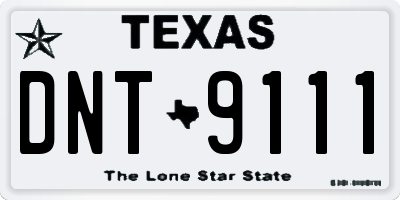 TX license plate DNT9111