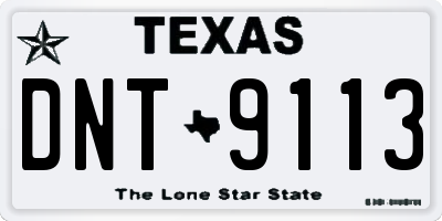 TX license plate DNT9113