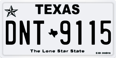 TX license plate DNT9115